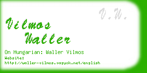 vilmos waller business card